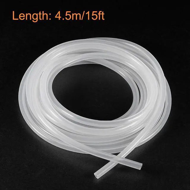Alt view image 3 of 5 - Clear Silicone Tubing, 1/8"(3.2mm) ID 1/4"(6.4mm) OD 15ft, Flexible Silicone Tube Water Hose for Pump Transfer