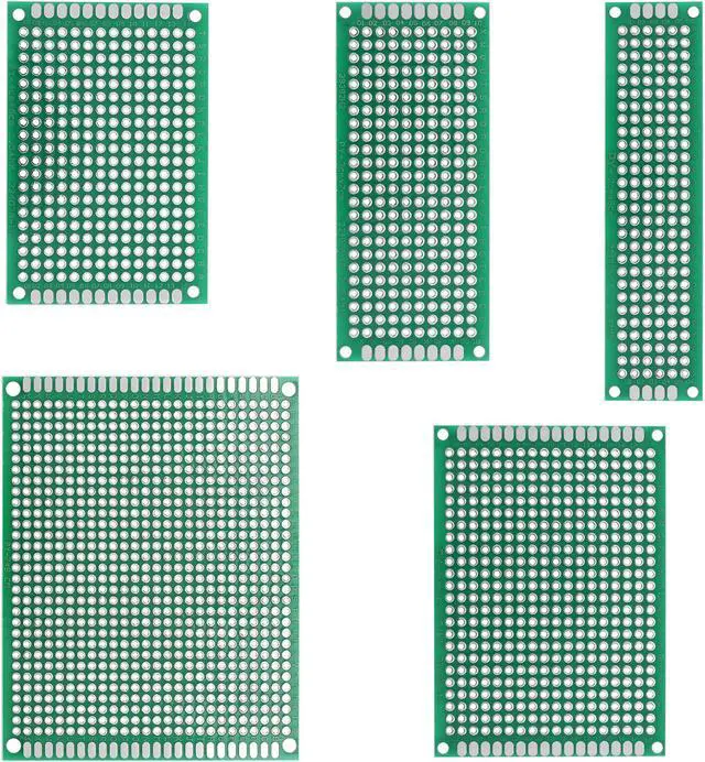 Alt view image 6 of 6 - Double-Sided PCB Board Printed Circuit Boards Kit (5 Sizes - 2x8 3x7 4x6 5x7 7x9 ) Prototyping Board for DIY Soldering Electronic Projects Practice Test Circuit 36pcs