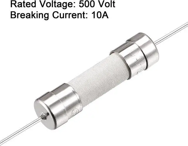 Alt view image 3 of 5 - Slow Blow Fuse Time Delay Lead Wire Ceramic Fuses 5mm x 20mm 250V T10A 10Pcs