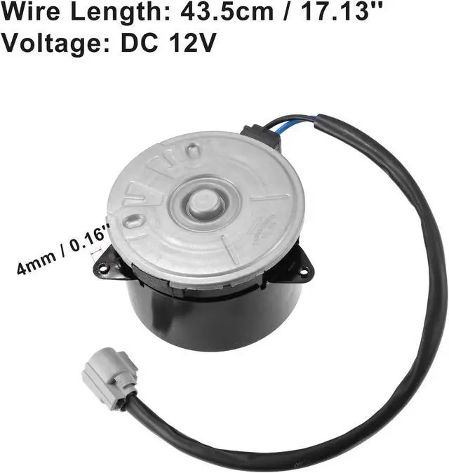 Alt view image 4 of 6 - 16363-20400 Radiator Fan Motor for Toyota Highlander 2006-2007 for Lexus RX400h 2006-2008 for 5 Blade Fan Driver Side
