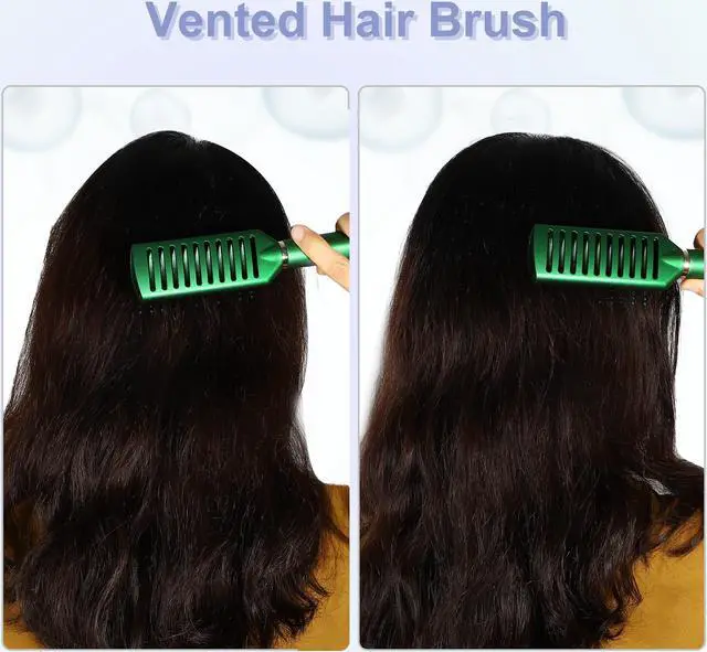 Alt view image 6 of 7 - 1 Pcs Hair Brush, Detangling Brush for Women and Men,Hair Brush for Straight ,Curly ,Thick, Thin, Dry Hair,Dark Geen,ABS