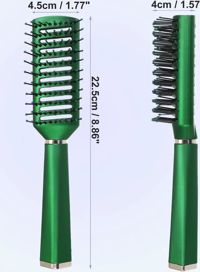Alt view image 4 of 7 - 1 Pcs Hair Brush, Detangling Brush for Women and Men,Hair Brush for Straight ,Curly ,Thick, Thin, Dry Hair,Dark Geen,ABS
