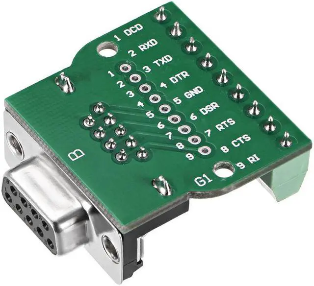 Alt view image 4 of 4 - D-sub DB9 Breakout Board Connector 9 Pin 2 Row Female RS232 Serial Port Solderless Terminal Block Adapter