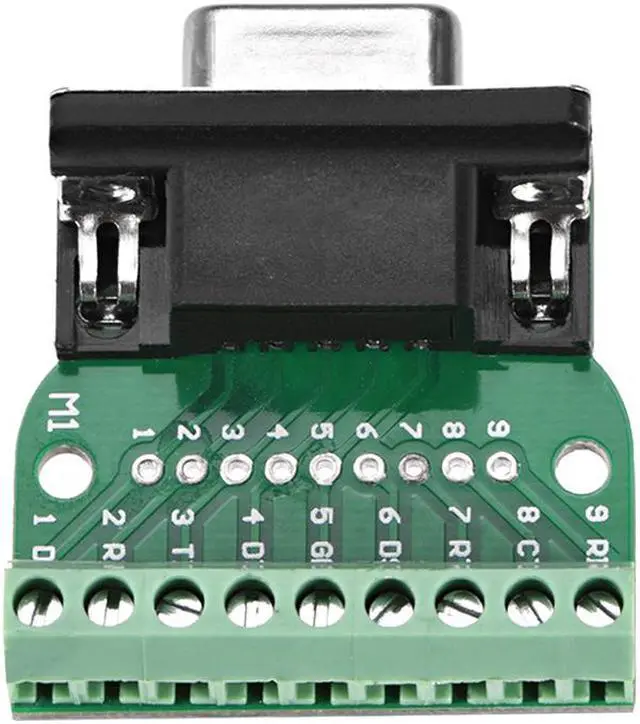 Alt view image 3 of 4 - D-sub DB9 Breakout Board Connector 9 Pin 2 Row Female RS232 Serial Port Solderless Terminal Block Adapter
