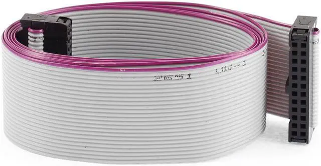 Alt view image 2 of 2 - 2.54mm Pitch 24 Pins 24 Wires F/F IDC Connector Flat Ribbon Cable 1 Meter 3pcs