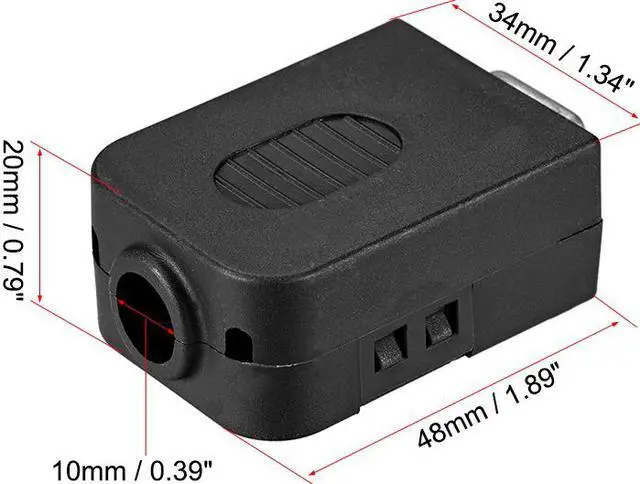 Alt view image 2 of 3 - D-sub DB15 Breakout Board Connector with Case 15 Pin 3 Row Female Port Solderless Terminal Block Adapter with Thumb Screws