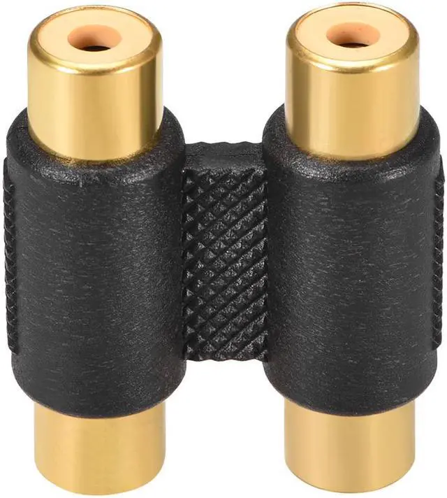 Alt view image 2 of 2 - RCA 2 Female to 2 Female Connector Stereo Audio Video Cable Adapter Coupler Gold-plated 8Pcs