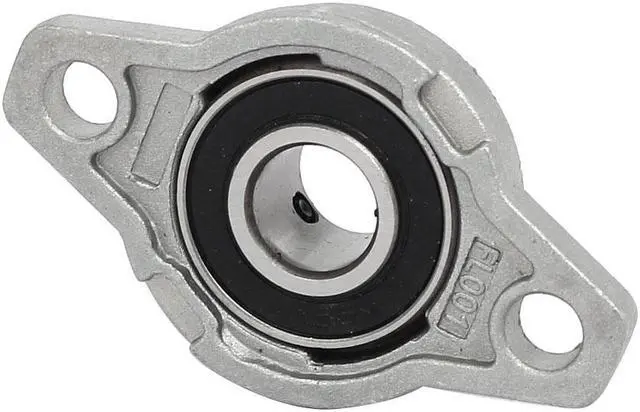 Alt view image 2 of 3 - FL001 12mm Bore Zinc Alloy 2-Bolt Self-aligning Flange Mounted Ball Bearing 2pcs