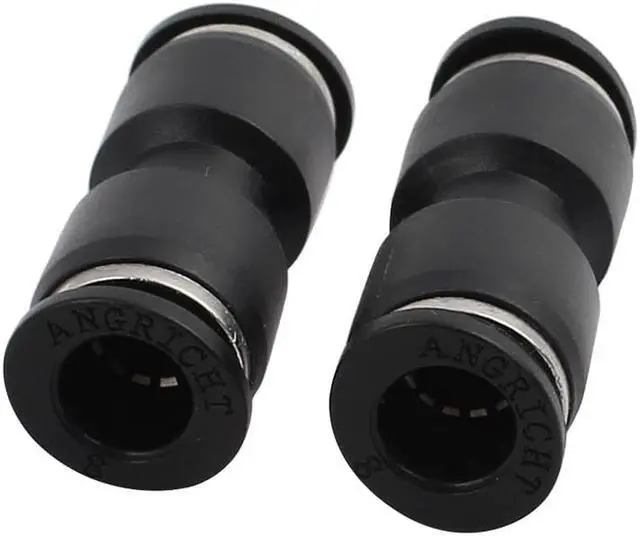 Alt view image 3 of 3 - 30Pcs Pneumatic Air 2 Way Quick Fitting Straight Push In Connector 8mm Tube Hose