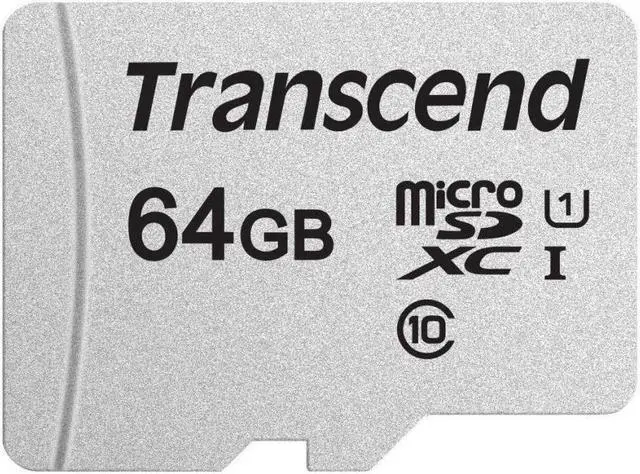 Main image of Transcend TS64GUSD300S 64GB UHS-I U1 MicroSD Memory Card