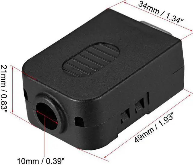 Alt view image 2 of 3 - D-sub DB9 Breakout Board Connector with Case 9 Pin 2 Row Female RS232 Serial Port Solderless Terminal Block Adapter with Thumb Screws