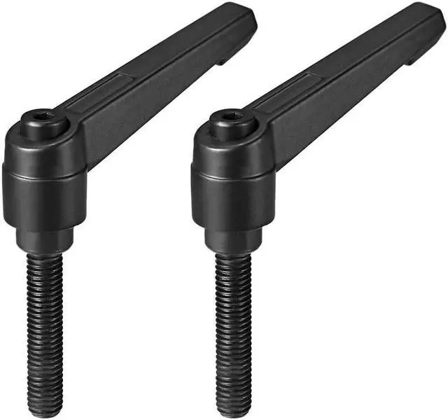 Main image of M8 x 40mm Handle Adjustable Clamping Lever Thread Push Button Ratchet Male Threaded Stud 2Pcs