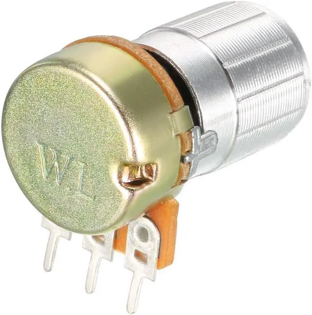 Alt view image 4 of 4 - 2 Pcs 10K Ohm Variable Resistors Single Turn Rotary Carbon Film Taper Potentiometer with Knob