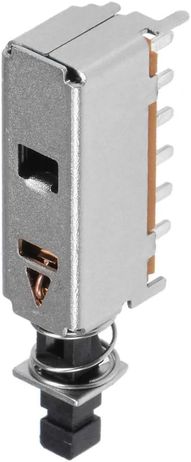 Alt view image 4 of 4 - Push Button Switch 4PDT 12 Pin 1 Position Self-Locking Black 15pcs