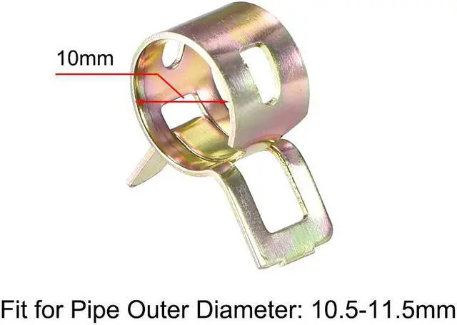 Alt view image 2 of 4 - Hose Clamp, 10mm Spring Band Type Clips for Fuel Line Replacement, 10pcs