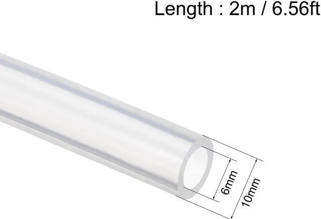 Alt view image 2 of 3 - Silicone Tubing 6mm ID X 10mm OD 6.56ft 2m Flexible Silicon Rubber Tube Air Hose Pipe for Pump Transfer Clear