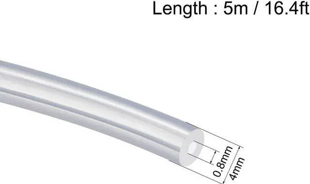 Alt view image 2 of 3 - Silicone Tubing 0.8mm ID X 4mm OD 16.4ft 5m Flexible Silicon Rubber Tube Air Hose Pipe for Pump Transfer Clear