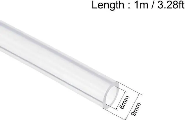 Alt view image 2 of 3 - Silicone Tubing 6mm ID X 9mm OD 3.28ft 1m Flexible Silicon Rubber Tube Air Hose Pipe for Pump Transfer Clear