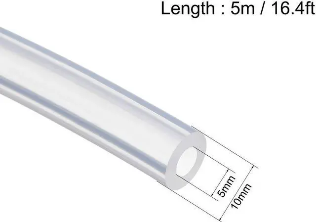 Alt view image 2 of 3 - Silicone Tubing 5mm ID X 10mm OD 16.4ft 5m Flexible Silicon Rubber Tube Air Hose Pipe for Pump Transfer Clear