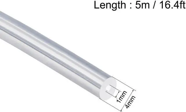 Alt view image 2 of 3 - Silicone Tubing 1mm ID X 4mm OD 16.4ft 5m Flexible Silicon Rubber Tube Air Hose Pipe for Pump Transfer Clear