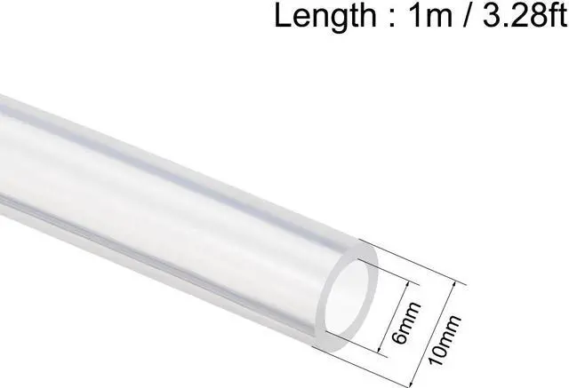 Alt view image 2 of 3 - Silicone Tubing 6mm ID X 10mm OD 3.28ft 1m Flexible Silicon Rubber Tube Air Hose Pipe for Pump Transfer Clear