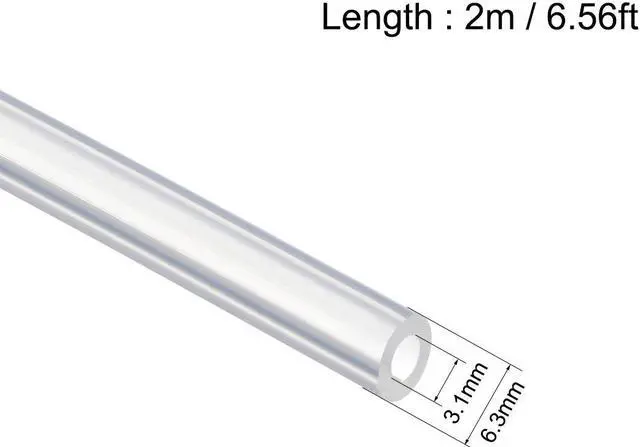 Alt view image 2 of 3 - Silicone Tubing 3.1mm ID X 6.3mm OD 6.56ft 2m Flexible Silicon Rubber Tube Air Hose Pipe for Pump Transfer Clear