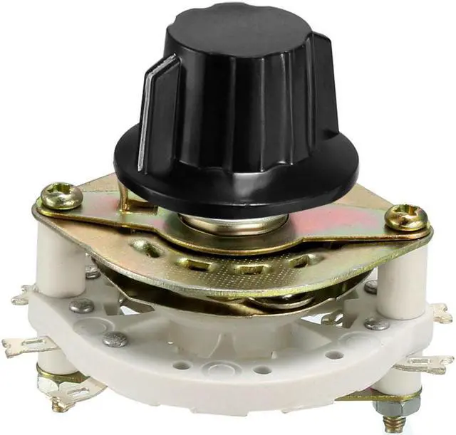 Main image of 2P2T 2 Pole 2 Position 1 Deck Band Channel Rotary Switch Selector with Knob