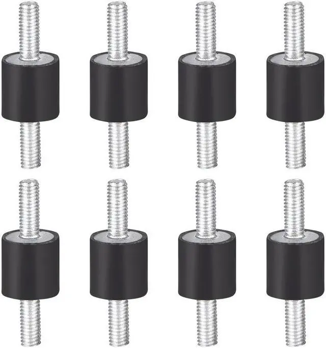 Main image of D8 x H8 Rubber Vibration Isolator Mounts Shock Absorber with M3 x 8mm Studs 8pcs