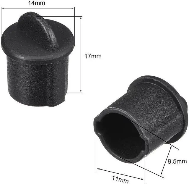 Alt view image 2 of 4 - Silicone BNC Anti-Dust Stopper Cap Cover for Female Jack Black 20pcs