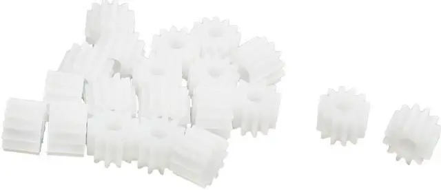 Main image of a14031300ux0057 20Pcs 12-Teeth Plastic Gear Cog Wheel for 2.5 mm Rc Toy Electric Motor Spindle