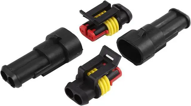 Alt view image 4 of 5 - 2 Pins Way Car Waterproof Automotive Electrical Connector Terminal 10 Sets