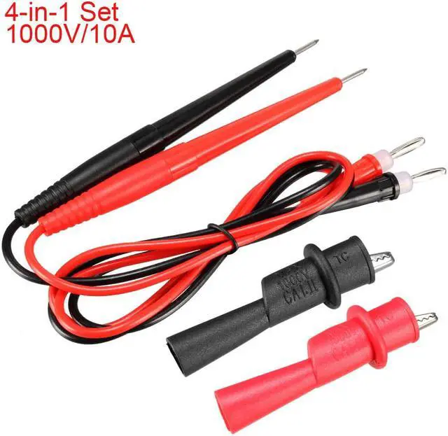 Alt view image 2 of 5 - Test Leads Banana Plug with Needle Probe﻿ and Alligator Clips, 10A , 4-in-1 Set