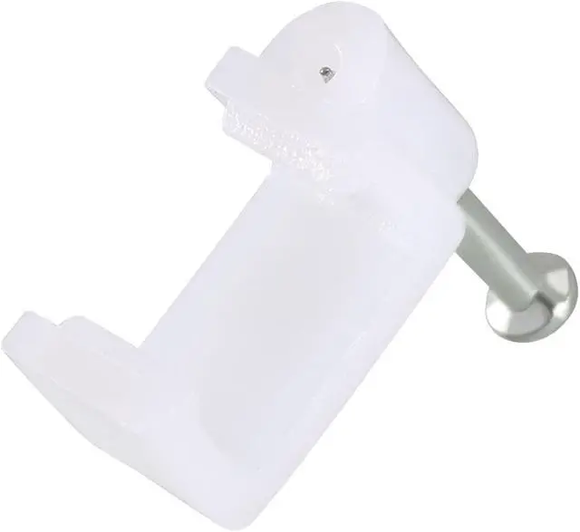 Alt view image 3 of 3 - 200pcs Flat Cable Clip Nail Coaxial Tacks Wire Clips 10mm White