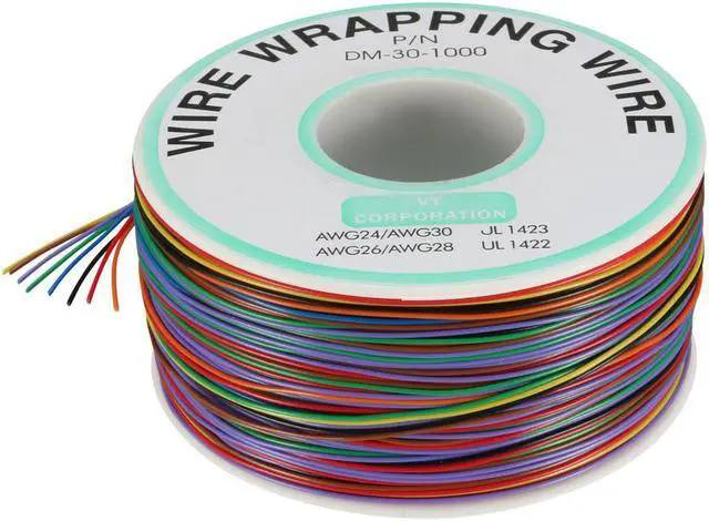Main image of Wrapping Wire Tin Plated Copper Wire P/N 30 AWG 250M Length 8 Colors