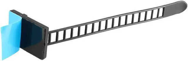 Alt view image 3 of 4 - 100pcs Adjustable Cable Clips Adhesive Straps Clamps with Optional Screw Mount Multi Cables