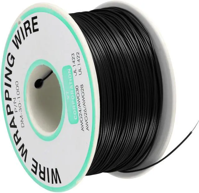 Alt view image 3 of 3 - Wrapping Wire Tin Plated Copper Wire P/N 30 AWG 200M Length Black