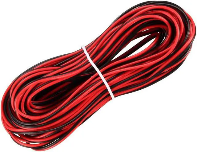 Alt view image 5 of 5 - Red Black Wire 2pin Extension Cable Cord 28 AWG Parallel Wire Tin Plated Copper 15M Length for LED Strip Light