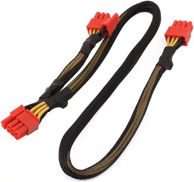 Main image of PCI Express PCIE 8 Pin to Dual 6+2 Pin Video Card Adapter Power Supply Cable