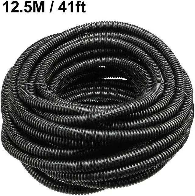 Alt view image 5 of 5 - Corrugated Tube Conduit PP Polyethylene Tubing Flexible Pipe Hose Black 7.5mm Inner Dia 10.5mm Outer Dia. 12.5M Long