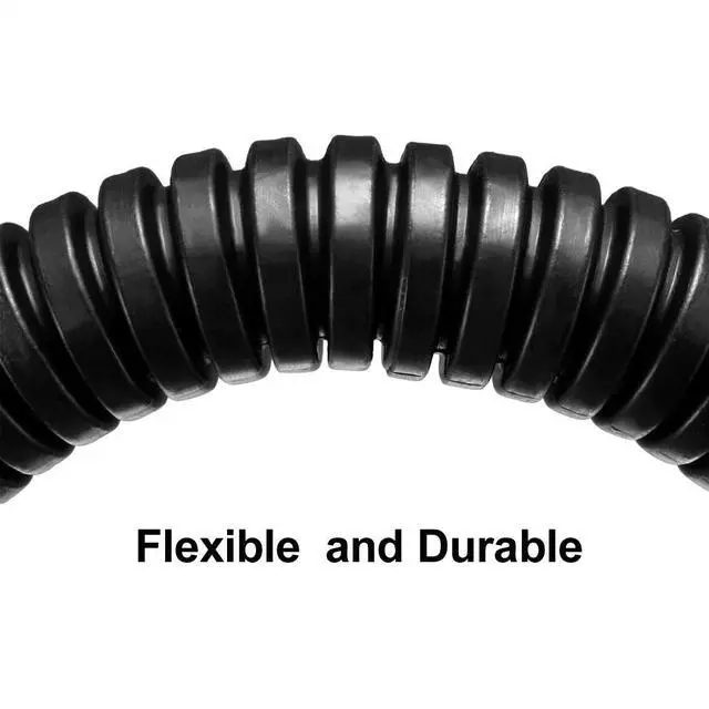 Alt view image 4 of 5 - Corrugated Tube Conduit PP Polyethylene Tubing Flexible Pipe Hose Black 7mm Inner Dia 10mm Outer Dia. 4.6M Long