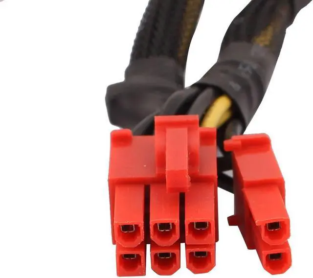 Alt view image 2 of 3 - PCI Express PCIE 8 Pin to Dual 6+2 Pin Video Card Adapter Power Supply Cable