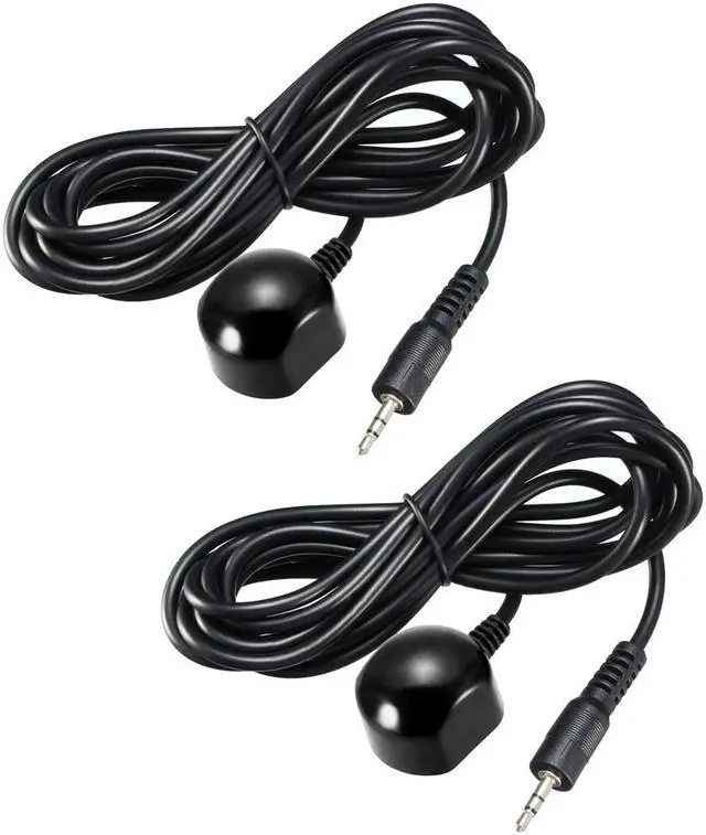 Main image of IR Infrared Receiver Extender Cable 2.5mm Jack 2m Long 10-15m Receiving Distance Black Head 2pcs