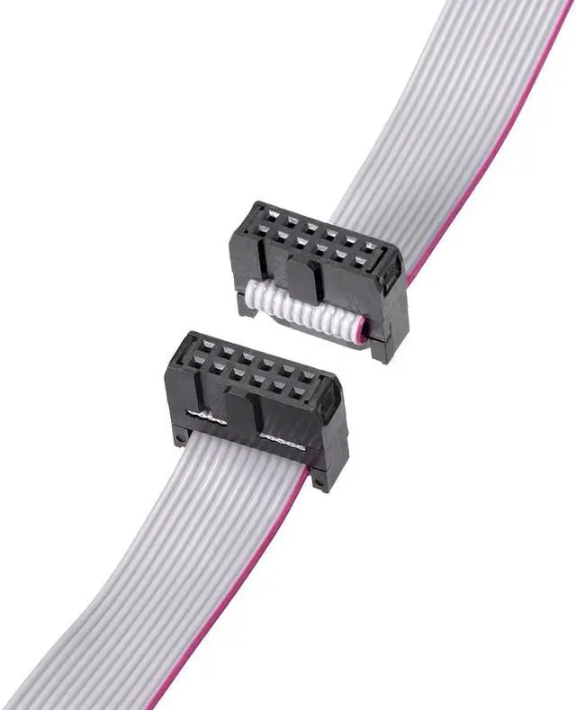 Alt view image 5 of 5 - IDC Wire Flat Ribbon Cable FC/FC Connector A-type 12Pins 2.54mm Pitch 30cm Length Gray