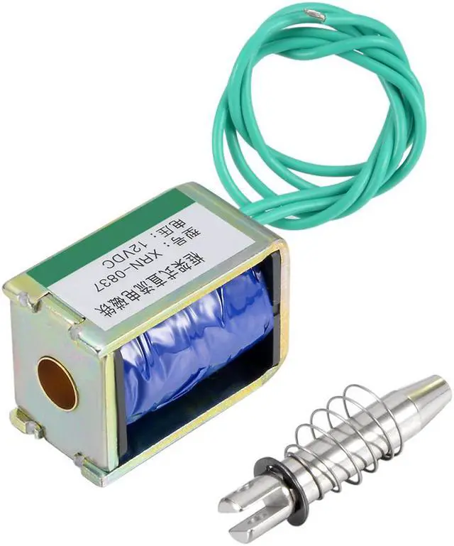 Alt view image 3 of 5 - XRN-0837 DC 12V 20N 10mm Pull Type Open Frame Solenoid Electromagnet