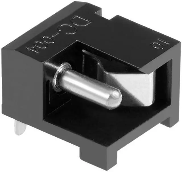 Alt view image 3 of 4 - 10Pcs PCB Mount DC004 5.5mm x 2.1mm 3 Pin Audio Video DC Power Connector Socket Black