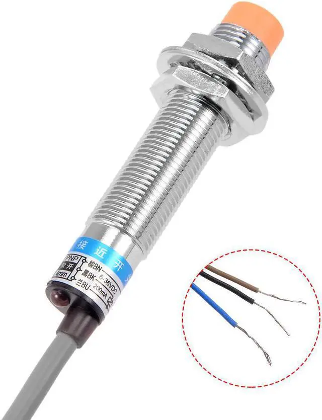 Alt view image 2 of 3 - 4mm Inductive Proximity Sensor Switch Detector PNP NO DC 6-36V 200mA 3-wire LJ12A3-4-Z/BY