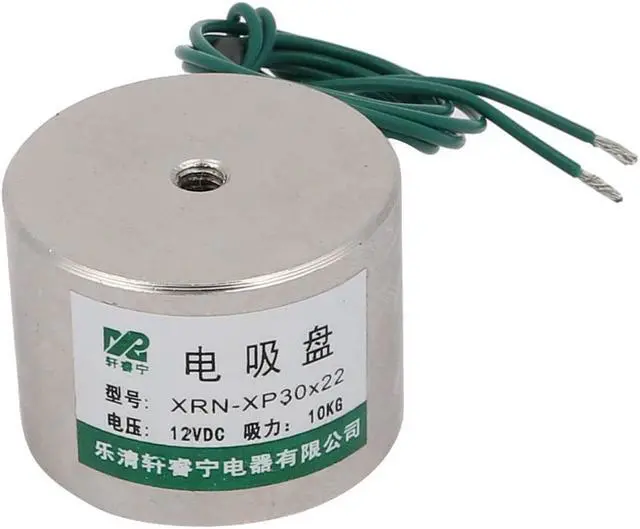 Alt view image 2 of 2 - DC 12V 10KG Lifting Holding Round Magnet Electromagnet Solenoid 30mm Diameters