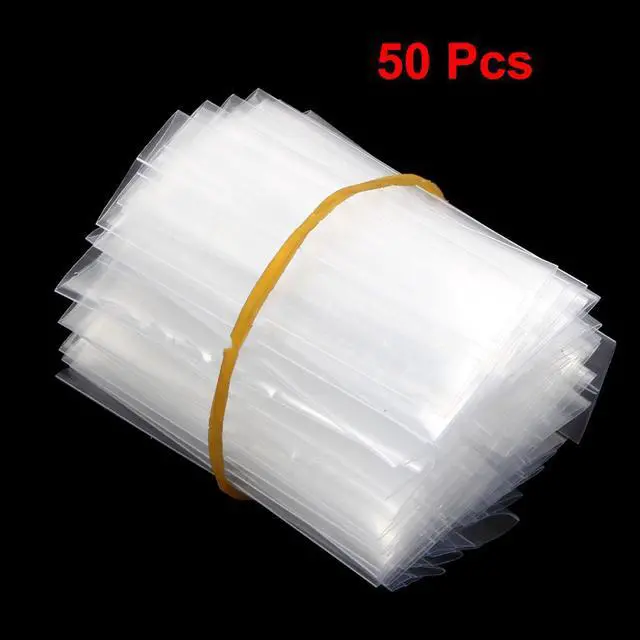 Alt view image 4 of 5 - Heat Shrink Tubing 17mm Flat Width Pre Cut Heat Shrink Wrap Tube for AAA Power Supply 48mm Length, Clear, 50pcs