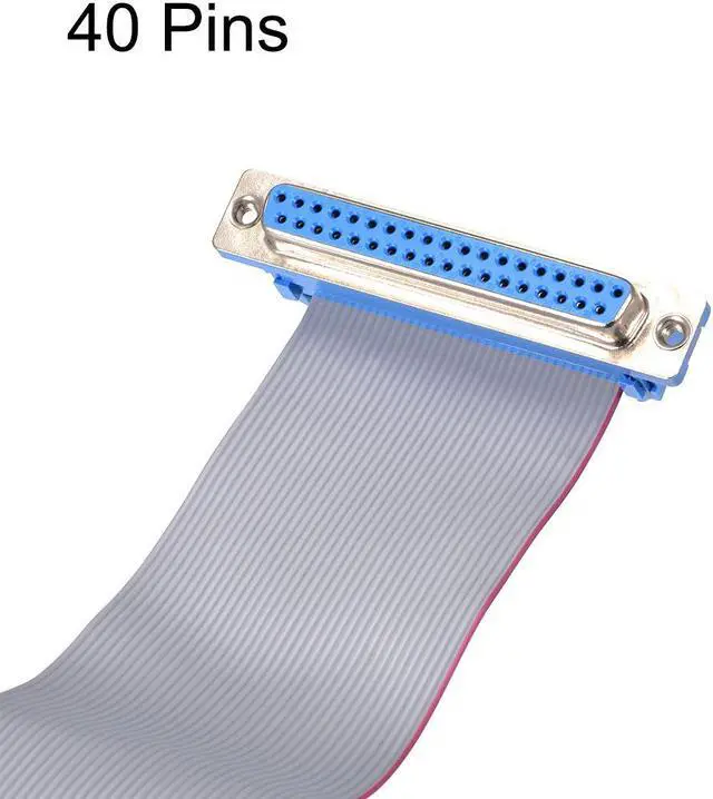 Alt view image 2 of 5 - IDC Wire Flat Ribbon Cable DB37 Female to FC-40 Female Connector 2.54mm Pitch 20cm Length