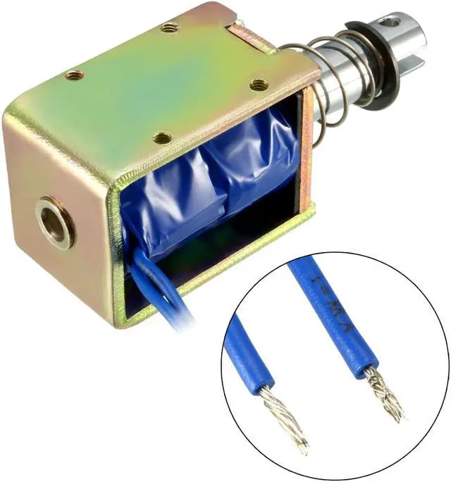 Alt view image 5 of 5 - JF-1040 DC 24V 400mA 9.6W 1.8N 10mm Pull Type Linear Motion Solenoid Electromagnet